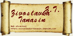 Živoslavka Tanasin vizit kartica